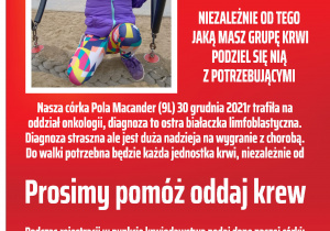 Pomoc dla naszej uczennicy Poli Macander-plakat