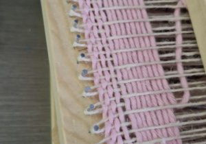 Kawałek utkanego materiału.