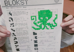 Praca ucznia, prezentują się zadania, które mieli wykonać uczniowie.