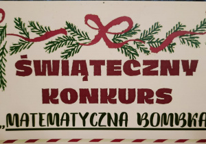 Plakat promujący konkurs matematyczna bombka